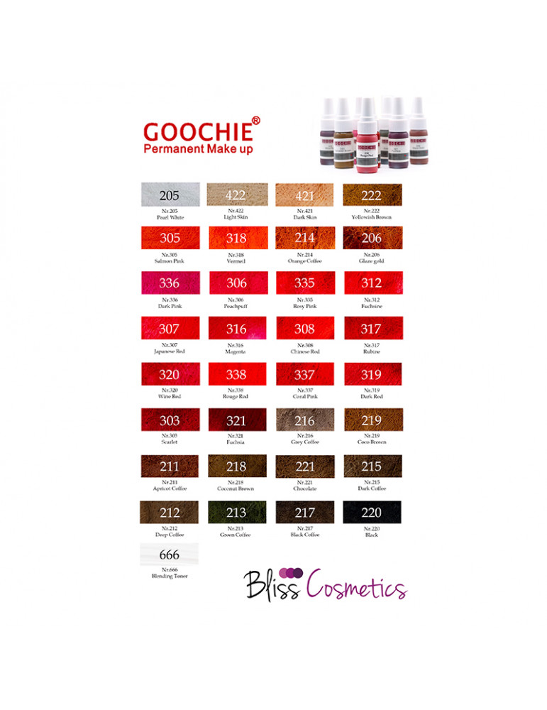 Goochie sminktetováló pigment,  Wine Red, 320